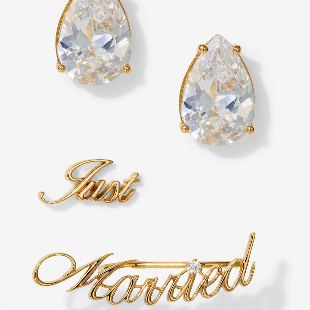 'Just Married' Earring Set